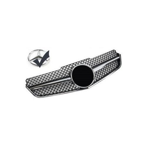 Grill Mercedes-Benz C-klass W207, E-klass A207 (cabriolet), C207 (coupe) 2009 - 06/2013 (pre facelift) + Mercedes-Benz Emblem